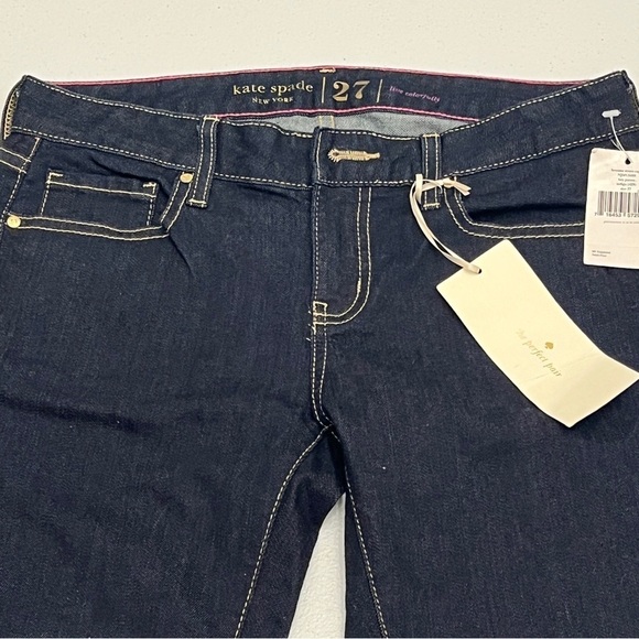 Kate Spade Jeans Womens Size 27 Dark Wash Skinny Broom Street NWT with FLAWS - Picture 6 of 10